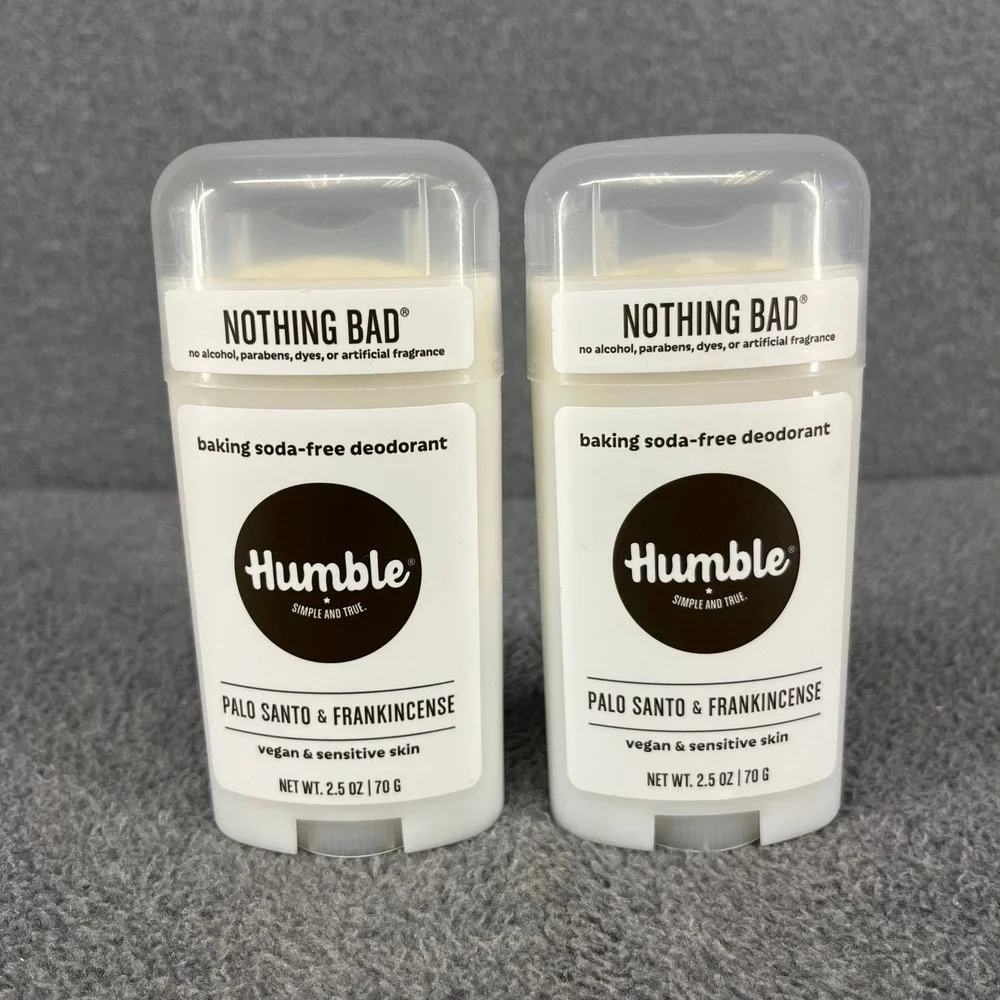 2x Humble Deodorant Palo Santo Frankincense Vegan sensitive skin 2.5 oz
